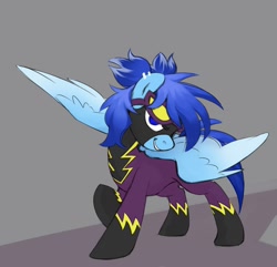 Size: 1246x1200 | Tagged: safe, artist:jewellier, imported from derpibooru, oc, oc only, oc:ocean tide, pegasus, pony, clothes, costume, oda 997, pegasus oc, shadowbolts, shadowbolts costume, solo, wings