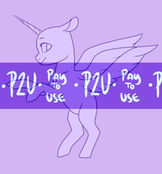 Size: 900x964 | Tagged: safe, artist:lavvythejackalope, imported from derpibooru, oc, oc only, alicorn, pony, alicorn oc, bald, base, horn, obtrusive watermark, purple background, rearing, simple background, solo, watermark, wings