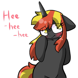 Size: 512x512 | Tagged: safe, artist:alex69vodka, imported from derpibooru, oc, oc only, oc:java, pony, unicorn, blushing, female, simple background, smiling, sticker, text, transparent background