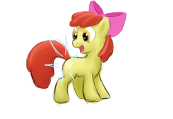 Size: 1818x1250 | Tagged: safe, artist:bill-the-pony, imported from derpibooru, apple bloom, earth pony, pony, 2013, blank flank, female, filly, solo