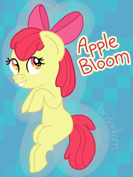 Size: 768x1024 | Tagged: safe, artist:kandeekorn, imported from derpibooru, apple bloom, earth pony, pony, female, filly, solo