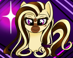 Size: 1280x1024 | Tagged: safe, artist:potatogirlivy, imported from derpibooru, oc, oc only, pony, abstract background, female, looking at you, solo