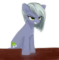 Size: 914x928 | Tagged: safe, artist:some_ponu, imported from derpibooru, limestone pie, earth pony, pony, frown, solo