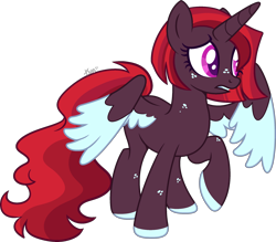 Size: 2430x2130 | Tagged: safe, artist:kurosawakuro, imported from derpibooru, oc, oc only, alicorn, pony, base used, female, high res, mare, simple background, solo, transparent background, two toned wings, wings