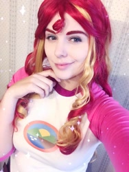 Size: 720x960 | Tagged: safe, artist:maddymoiselle, imported from derpibooru, sunset shimmer, human, equestria girls, legend of everfree, clothes, cosplay, costume, irl, irl human, photo