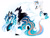 Size: 3327x2500 | Tagged: safe, artist:inspiredpixels, artist:lumi.18, imported from derpibooru, oc, oc only, oc:cosmic dawn, oc:marie pixel, pegasus, pony, butt, colored wings, female, fusion, high res, mare, multicolored wings, plot, wings