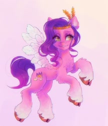 Size: 1762x2048 | Tagged: safe, artist:catboyplanet, artist:p0nyplanet, imported from derpibooru, pipp petals, pegasus, pony, adorapipp, chest fluff, coat markings, cute, feather, female, g5, hoof fluff, mare, socks (coat markings), solo, unshorn fetlocks, wings