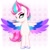 Size: 1050x1050 | Tagged: safe, artist:aferalsunflower, artist:vivian reed, imported from derpibooru, zipp storm, pegasus, pony, abstract background, adorazipp, cute, female, g5, looking at you, mare, smiling, solo, spread wings, unshorn fetlocks, wings