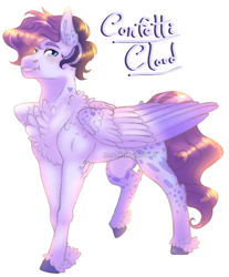 Size: 966x1167 | Tagged: safe, artist:malinraf1615, imported from derpibooru, oc, oc only, oc:confetti cloud, pegasus, pony, male, simple background, solo, stallion, white background