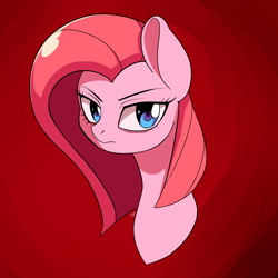 Size: 4800x4800 | Tagged: safe, artist:alexsc112, imported from derpibooru, pinkie pie, earth pony, pony, absurd resolution, bust, female, frown, looking at you, mare, pinkamena diane pie, solo