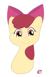 Size: 888x1386 | Tagged: safe, artist:liracrown, imported from derpibooru, apple bloom, earth pony, pony, bust, female, filly, portrait, simple background, solo, transparent background