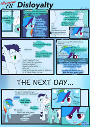 Size: 4961x7016 | Tagged: safe, artist:ruthless7, imported from derpibooru, fleetfoot, rainbow dash, soarin', pegasus, pony, comic, dialogue, female, male, mare, smiling, stallion