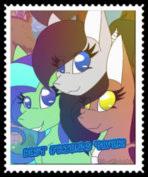 Size: 803x960 | Tagged: safe, artist:silenceshadowwolf, imported from derpibooru, oc, oc only, earth pony, pony, bust, earth pony oc, eye clipping through hair, eyelashes, female, mare, outdoors, smiling