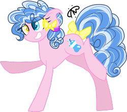 Size: 914x805 | Tagged: safe, artist:gallantserver, imported from derpibooru, oc, oc only, oc:soda pop, earth pony, pony, bow, female, heterochromia, mare, simple background, solo, tail bow, transparent background