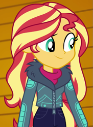 Size: 521x716 | Tagged: safe, imported from derpibooru, screencap, sunset shimmer, equestria girls, equestria girls series, holidays unwrapped, spoiler:eqg series (season 2), cropped, solo, winter break-in