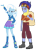 Size: 806x1119 | Tagged: safe, artist:cartoonmasterv3, imported from derpibooru, hoo'far, trixie, equestria girls, equestria girls series, forgotten friendship, female, hand on hip, male, shipping, straight, trixfar