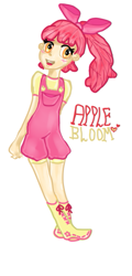 Size: 289x601 | Tagged: safe, artist:sweetchocoprince, imported from derpibooru, apple bloom, human, clothes, dress, humanized, solo