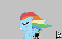 Size: 800x510 | Tagged: safe, artist:worldofcaitlyn, imported from derpibooru, rainbow dash, pegasus, pony, female, gray background, it came from deviantart, lego, mare, mixels, nixels, rainbow power, rainbow power rainbow dash, rainbow power-ified, simple background