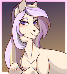 Size: 3636x4000 | Tagged: safe, artist:fajnk, imported from derpibooru, oc, oc only, earth pony, pony, artfight, cute, earth pony oc, eyebrows, female, gift art, mare, smiling, solo
