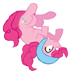 Size: 1280x1284 | Tagged: safe, artist:benpictures1, artist:chedx, edit, imported from derpibooru, pinkie pie, earth pony, pony, comic:the storm kingdom, my little pony: the movie, bad end, cute, diapinkes, female, helmet, implied tempest shadow, inkscape, mare, ponk, shocked, shocked expression, simple background, solo, transparent background, upside down, vector, wavy mouth