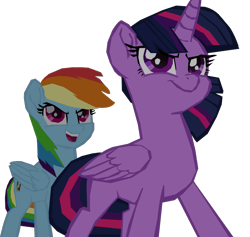 Size: 1280x1213 | Tagged: safe, artist:benpictures1, edit, edited screencap, imported from derpibooru, screencap, rainbow dash, twilight sparkle, alicorn, pegasus, pony, my little pony: the movie, cute, dashabetes, duo, inkscape, simple background, transparent background, twiabetes, twilight sparkle (alicorn), vector