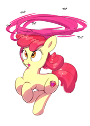 Size: 3000x4175 | Tagged: safe, anonymous artist, imported from derpibooru, apple bloom, earth pony, pony, adorabloom, cute, female, filly, flying, helicopter, solo, that wasn't supposed to happen!