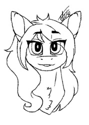 Size: 476x669 | Tagged: safe, artist:inspiredpixels, imported from derpibooru, oc, oc only, pony, bust, eye clipping through hair, eyebrows, eyebrows visible through hair, looking at you, signature, solo