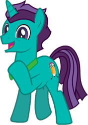 Size: 340x481 | Tagged: safe, artist:minty root, artist:stormdraws, imported from derpibooru, oc, oc only, oc:corpulent brony, pony, unicorn, bowtie, male, simple background, smiling, solo, stallion, transparent background, vector