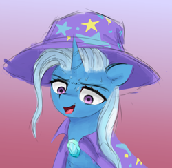 Size: 1106x1080 | Tagged: safe, artist:some_ponu, imported from derpibooru, trixie, pony, unicorn, bust, female, mare, solo