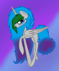 Size: 480x577 | Tagged: safe, artist:beamybutt, imported from derpibooru, oc, oc only, oc:moonbeam, alicorn, pony, abstract background, alicorn oc, eyelashes, female, horn, mare, raised hoof, solo, wings