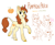 Size: 2272x1866 | Tagged: safe, artist:moccabliss, imported from derpibooru, oc, oc only, oc:pumpkin patch, hybrid, pony, curved horn, female, heart eyes, horn, interspecies offspring, leonine tail, magical lesbian spawn, offspring, parent:applejack, parent:autumn blaze, parents:autumnjack, solo, wingding eyes