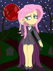 Size: 768x1024 | Tagged: safe, artist:dashdeviant, imported from derpibooru, fluttershy, equestria girls, blood moon, fluttergoth, full moon, legs, moon, night, solo, stars