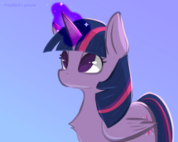 Size: 2500x2000 | Tagged: safe, artist:phlerius, imported from derpibooru, twilight sparkle, alicorn, pony, cute, digital art, female, glowing horn, high res, hooves, horn, mare, my little pony, simple background, solo, twiabetes, twilight sparkle (alicorn)