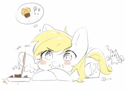 Size: 1518x1109 | Tagged: safe, artist:ukichan22905846, imported from derpibooru, derpy hooves, twilight sparkle, eating, food, muffin