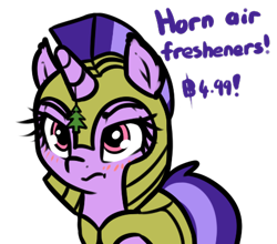 Size: 456x402 | Tagged: safe, artist:neuro, imported from derpibooru, pony, unicorn, blushing, female, frown, guardsmare, helmet, mare, royal guard, solo