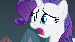 Size: 1920x1080 | Tagged: safe, imported from derpibooru, screencap, rarity, pony, unicorn, for whom the sweetie belle toils, season 4, cannot unsee, female, mare, open mouth, reaction image, shocked, solo, the horror, the worst possible thing