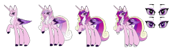 Size: 4560x1314 | Tagged: safe, artist:inspiredpixels, imported from derpibooru, princess cadance, alicorn, pony, alternate design, chest fluff, colored hooves, colored wings, female, mare, pale belly, raised hoof, simple background, solo, transparent background, wings