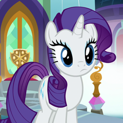 Size: 1080x1080 | Tagged: safe, imported from derpibooru, screencap, rarity, pony, unicorn, molt down, season 8, spoiler:s08, cropped, female, mare, solo