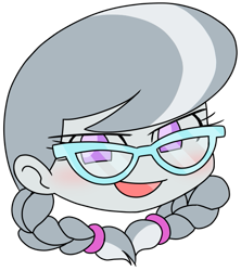 Size: 561x633 | Tagged: safe, alternate version, artist:batipin, imported from derpibooru, part of a set, silver spoon, equestria girls, head only, simple background, solo, transparent background