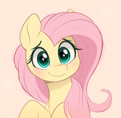 Size: 1230x1200 | Tagged: safe, artist:higgly-chan, imported from derpibooru, fluttershy, pegasus, pony, adorable face, blushing, bust, cute, daaaaaaaaaaaw, female, hnnng, mare, portrait, shyabetes, simple background, smiling, solo, weapons-grade cute