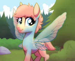 Size: 2500x2048 | Tagged: safe, artist:whitequartztheartist, imported from derpibooru, pony, butterfly wings, forest, high res, solo, walking, wings