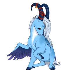 Size: 1500x1500 | Tagged: safe, artist:celeriven, imported from derpibooru, imported from ponybooru, oc, oc only, hybrid, pony, cloven hooves, male, offspring, parent:grogar, parent:princess luna, simple background, solo, transparent background