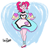 Size: 3038x2992 | Tagged: safe, artist:datzigga, imported from derpibooru, pinkie pie, coinky-dink world, eqg summertime shorts, equestria girls, big breasts, breasts, busty pinkie pie, cleavage, clothes, cute, diapinkes, dress, eyes closed, female, high res, roller skates, server pinkie pie, skirt, solo, tongue out, waitress
