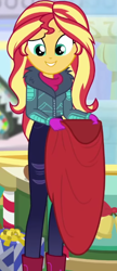Size: 290x672 | Tagged: safe, imported from derpibooru, screencap, sunset shimmer, equestria girls, equestria girls series, holidays unwrapped, spoiler:eqg series (season 2), cropped, solo, winter break-in