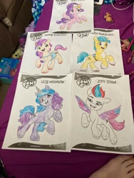 Size: 1536x2048 | Tagged: safe, imported from derpibooru, hitch trailblazer, izzy moonbow, pipp petals, sunny starscout, zipp storm, coloring page, g5, mane five (g5)