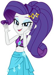 Size: 1024x1434 | Tagged: safe, artist:emeraldblast63, imported from derpibooru, rarity, human, equestria girls, equestria girls series, forgotten friendship, belly button, bikini, clothes, cute, female, looking at you, open mouth, raribetes, rarity's blue sarong, rarity's purple bikini, sarong, simple background, sleeveless, solo, swimsuit, transparent background, vector