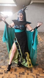 Size: 540x960 | Tagged: safe, artist:sarahndipity cosplay, imported from derpibooru, queen chrysalis, human, clothes, cosplay, costume, irl, irl human, long nails, photo