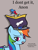 Size: 2411x3144 | Tagged: safe, artist:vareb, imported from derpibooru, rainbow dash, pegasus, pony, black outlines, close-up, confused, hat, high res, implied anon, looking left, solo, text, toy, train