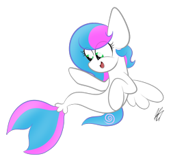 Size: 1179x1138 | Tagged: safe, artist:sugarcloud12, imported from derpibooru, oc, oc only, oc:sugar cloud, seapony (g4), female, simple background, solo, species swap, transparent background