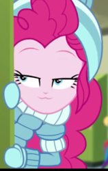 Size: 250x395 | Tagged: safe, imported from derpibooru, screencap, pinkie pie, equestria girls, equestria girls series, holidays unwrapped, spoiler:eqg series (season 2), :3, cropped, solo, winter break-in